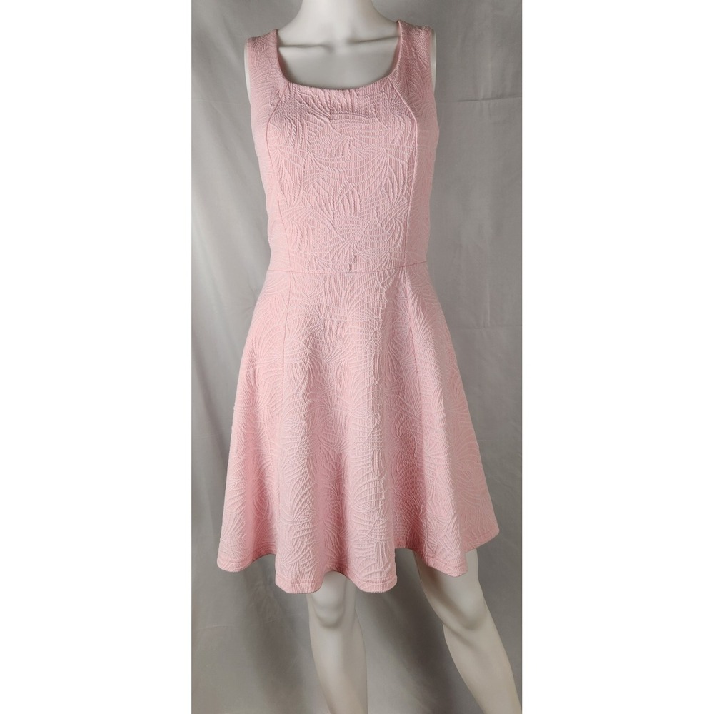 VTG George Pink Y2K/Barbiecore/Minimalist/Indie Textured Skater Dress L